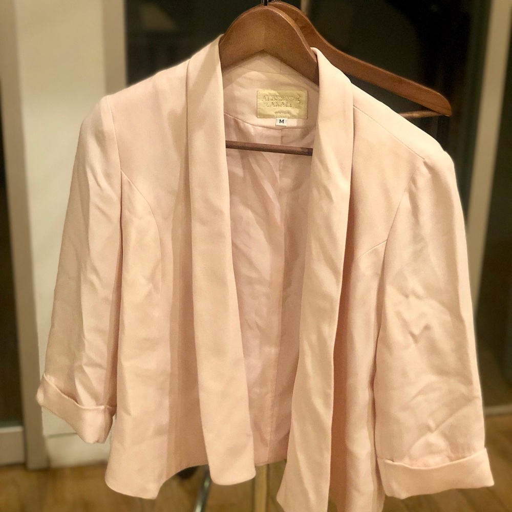 ALBERTO MAKALI PLUSH PINK BLAZER SIZE M